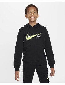 Nike Air Felpa pullover in fleece con cappuccio black kids