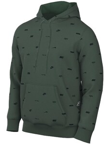 Nike Club Fleece Allover Print Pullover Hoodie verde uomo