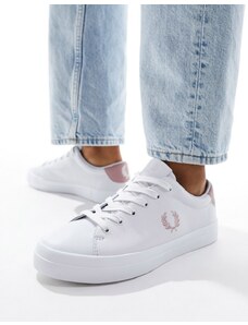 Fred Perry - Lottie - Sneakers bianche in pelle testurizzata-Bianco
