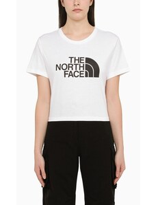 The North Face T-shirt cropped bianca in cotone con logo