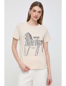 Weekend Max Mara t-shirt in cotone donna colore beige