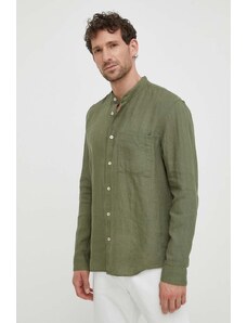 Marc O'Polo camicia di lino colore verde