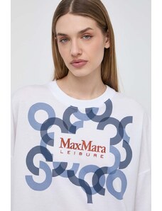 Max Mara Leisure t-shirt in cotone donna colore bianco