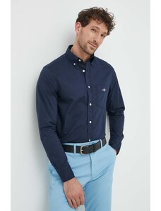 Gant camicia in cotone uomo colore blu navy