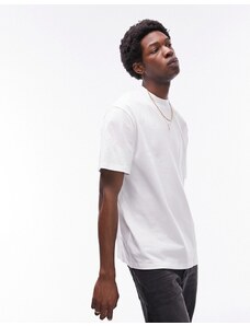 Topman - Confezione da 2 T-shirt vestibilità oversize bianche-Bianco