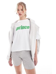 Prince - T-shirt bianca con logo-Bianco