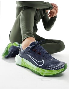 Nike Running - Juniper Trail 2 GTX - Sneakers blu navy e verde lime