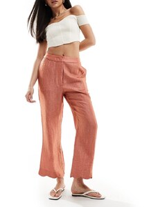 Scalpers - Pantaloni rosa con bordi smerlati