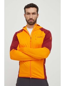LA Sportiva felpa da sport Existence Hoody colore arancione con cappuccio P53102320
