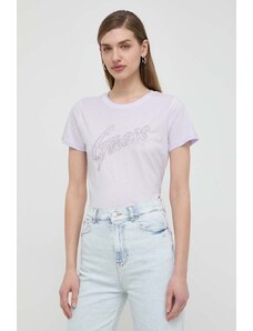 Guess t-shirt in cotone donna colore violetto