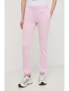 PLEIN SPORT pantaloni da jogging in cotone colore rosa
