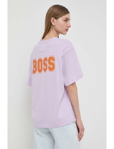 Boss Orange t-shirt in cotone donna colore violetto