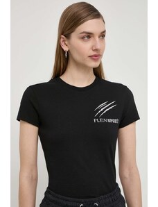 PLEIN SPORT t-shirt in cotone donna colore nero