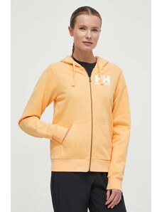 Helly Hansen felpa in cotone donna colore giallo con cappuccio 34461