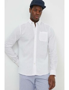 Barbour camicia di lino colore bianco