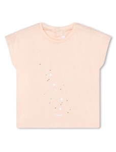 CHLOE KIDS T-shirt neonata rosa con stelle