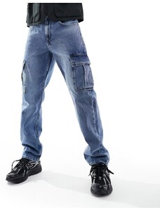 ONLY & SONS - Edge - Jeans dritti cargo blu lavaggio medio