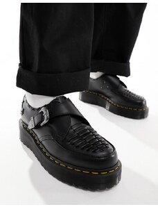 Dr Martens - Quad - Scarpe nere con fibbie stile Creepers-Nero