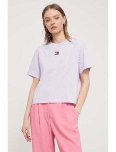 Tommy Jeans t-shirt donna colore violetto