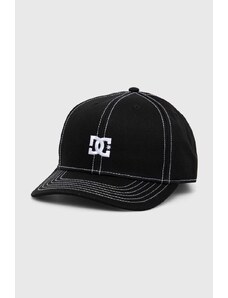 DC berretto da baseball in cotone colore nero con applicazione