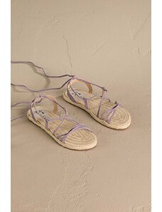 Manebi sandali in camoscio Lace-Up Sandals donna colore violetto P 7.4 Y0