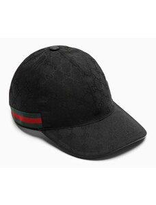 GUCCI Cappellino da baseball nero con Web