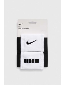 Nike fascia da polso pacco da 2 colore bianco