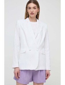 Silvian Heach giacca in lino colore bianco