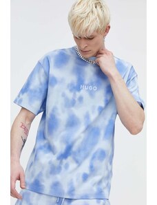 HUGO t-shirt in cotone uomo colore blu