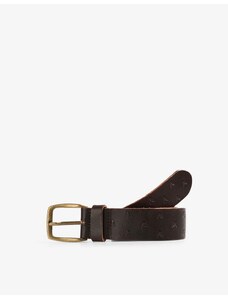 Scalpers - Cintura marrone con stampa di teschi