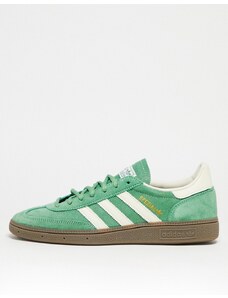 adidas Originals - Handball Spezial - Sneakers verdi e bianche con suola in gomma-Multicolore