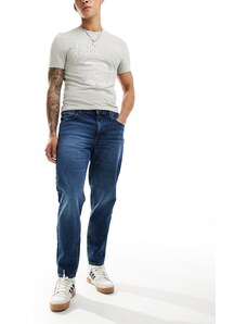ASOS DESIGN - Jeans rigidi classici blu lavaggio scuro
