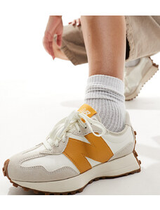 In esclusiva per ASOS - New Balance - 327 - Sneakers bianco sporco e giallo