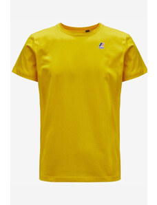 T-shirt uomo a maniche corte gialla le vrai edouard k-way s
