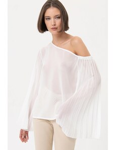 Blusa bianca donna fracomina in georgette 1050 s