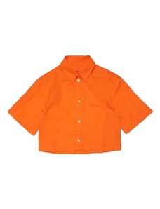 MAX&CO. KIDS Camicia arancione logo ricamo