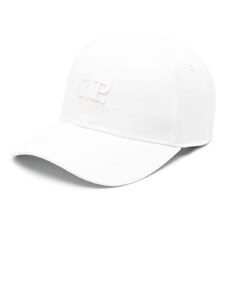 CP COMPANY Cappello bianco logo in rilievo
