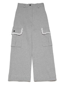 MAX&CO. KIDS Pantalone cargo grigio patte ricamate
