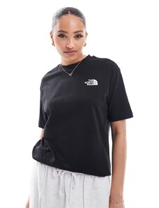 The North Face - Simple Dome - T-shirt oversize nera con logo-Nero