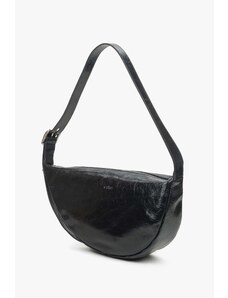 Women's Black Shoulder Bag made of Patent Leather Estro ER00114442
