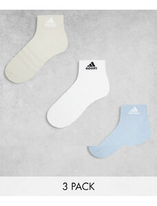 adidas performance adidas - Confezione da 3 paia di calzini bianchi, blu e pietra-Multicolore