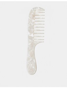 Accessorize - Pettine per capelli da sposa in resina bianca perlata-Bianco