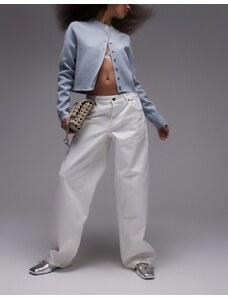 Topshop - Jeans bianco sporco con cinturino sul retro