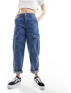 Vans - Sidewalk - Pantaloni cargo in denim lavaggio blu medio