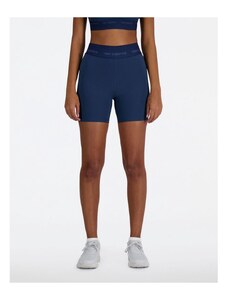 New Balance - NB - Pantaloncini a vita alta sportivi aderenti da 5" blu