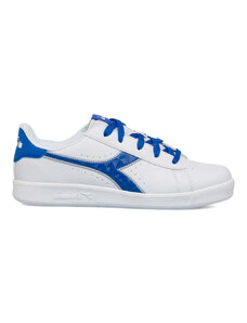Sneakers bianche da ragazzo con logo blu Diadora Game P Virtual GS