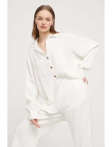 Billabong camicia in cotone Swell donna colore bianco ABJWT00487