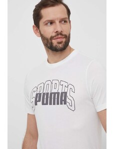 Puma t-shirt in cotone uomo colore bianco 680177