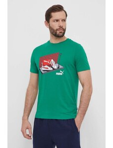 Puma t-shirt in cotone uomo colore verde 680175