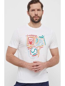 Puma t-shirt in cotone uomo colore bianco 680176